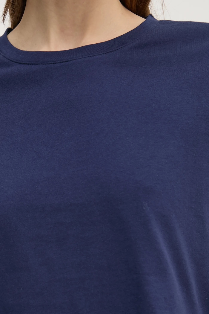 Sisley tricou din bumbac 3I1XL101S bleumarin
