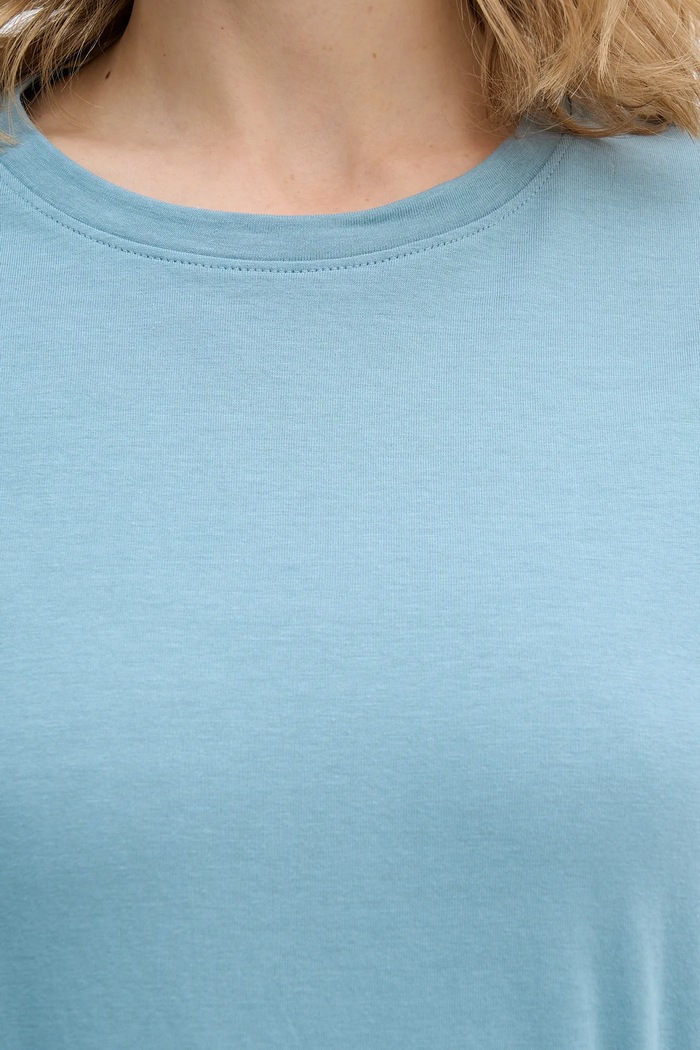 Sisley t-shirt bawełniany 3I1XL101S turkusowy