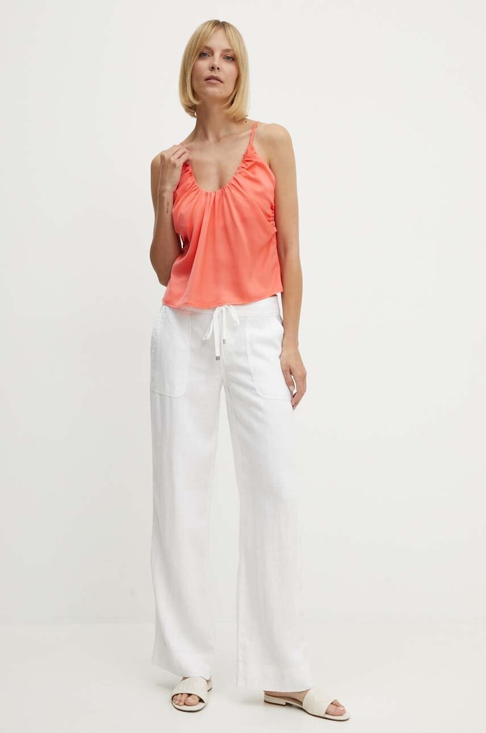 Sisley top 51MGLH016 pomarańczowy SS24