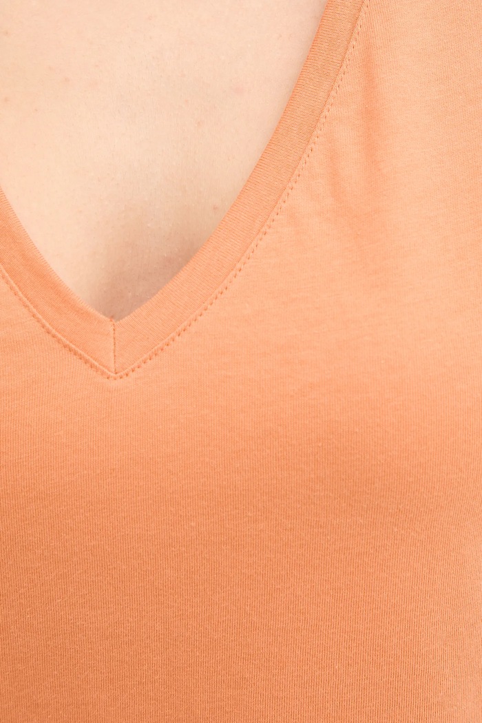 Sisley top din bumbac 3I1XLH00S portocaliu