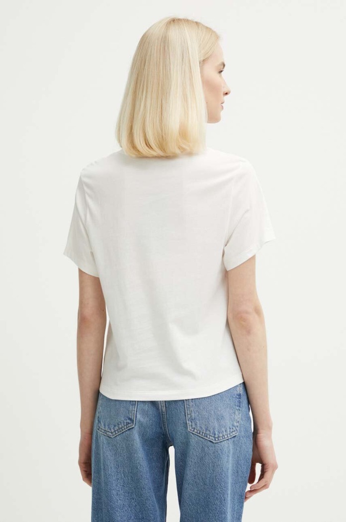 Odzież Sisley t-shirt bawełniany 3I1XL400L beżowy