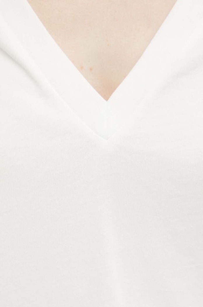 Sisley t-shirt bawełniany 3I1XL400L beżowy