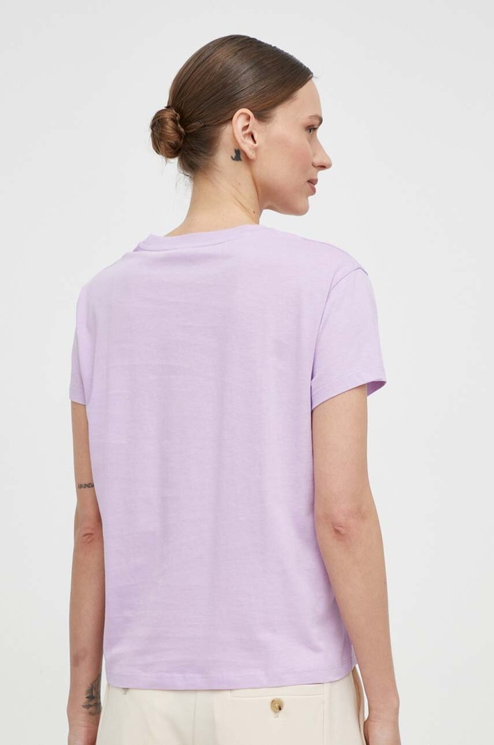 Odzież Patrizia Pepe t-shirt bawełniany 2M4373.J111 fioletowy