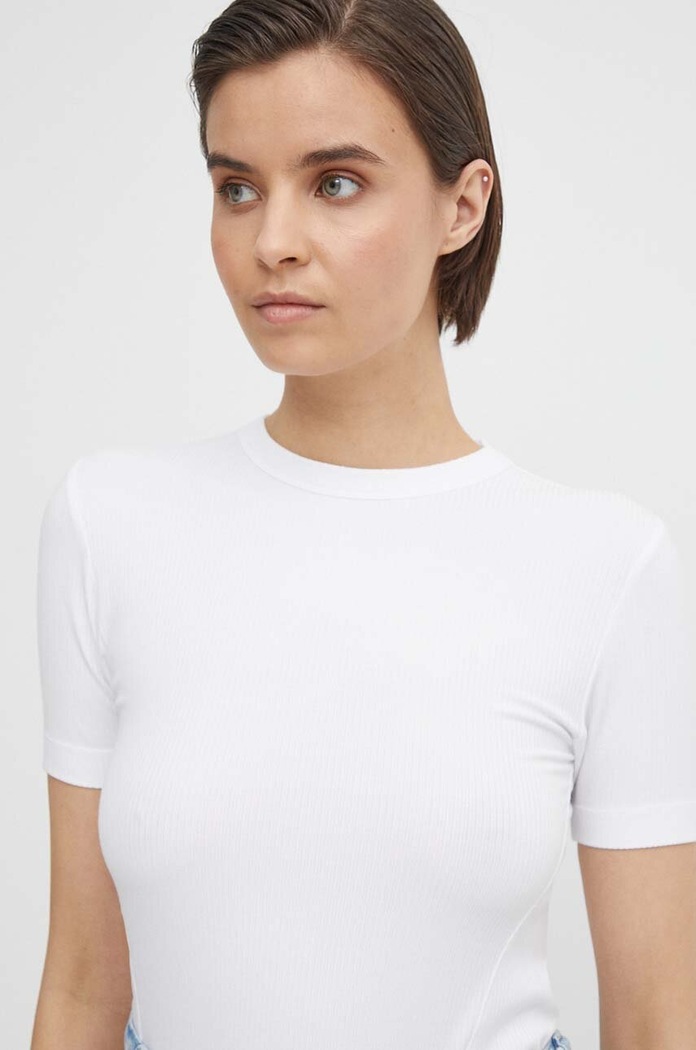 Tričko Calvin Klein hladký bílá K20K206553