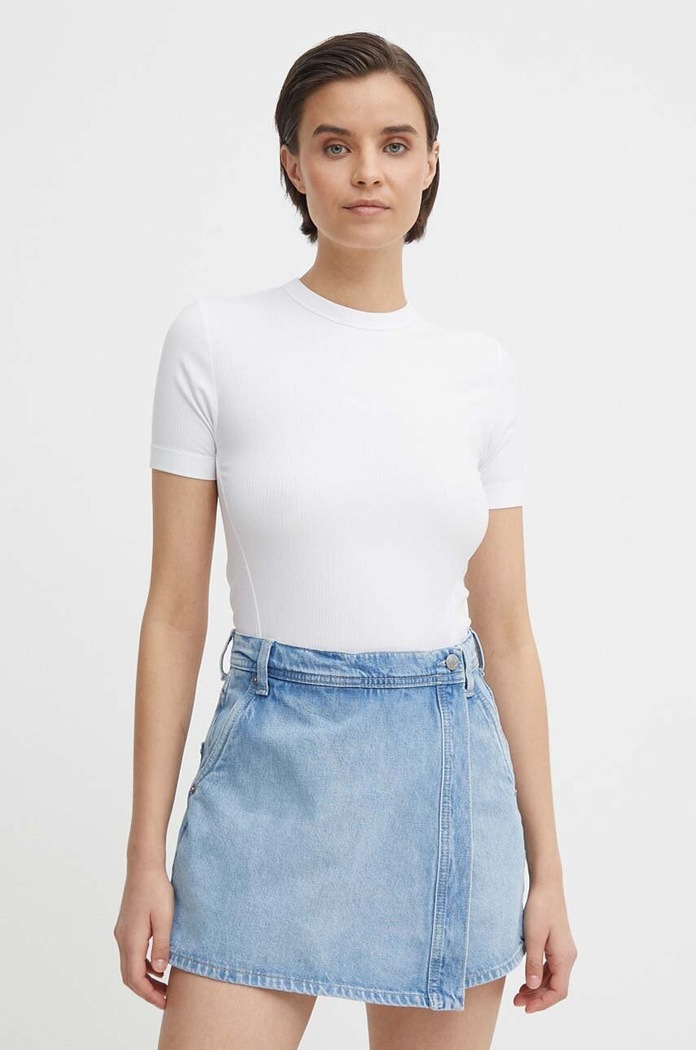 Tričko Calvin Klein K20K206553 bílá SS24