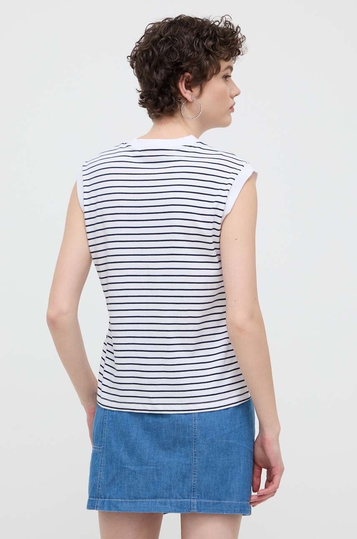 Ρούχα Βαμβακερό τοπ Abercrombie & Fitch KI139.4259.123 λευκό