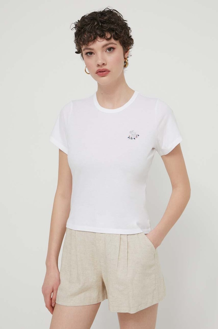Abercrombie & Fitch t-shirt bawełniany regular beżowy KI157.4023.100