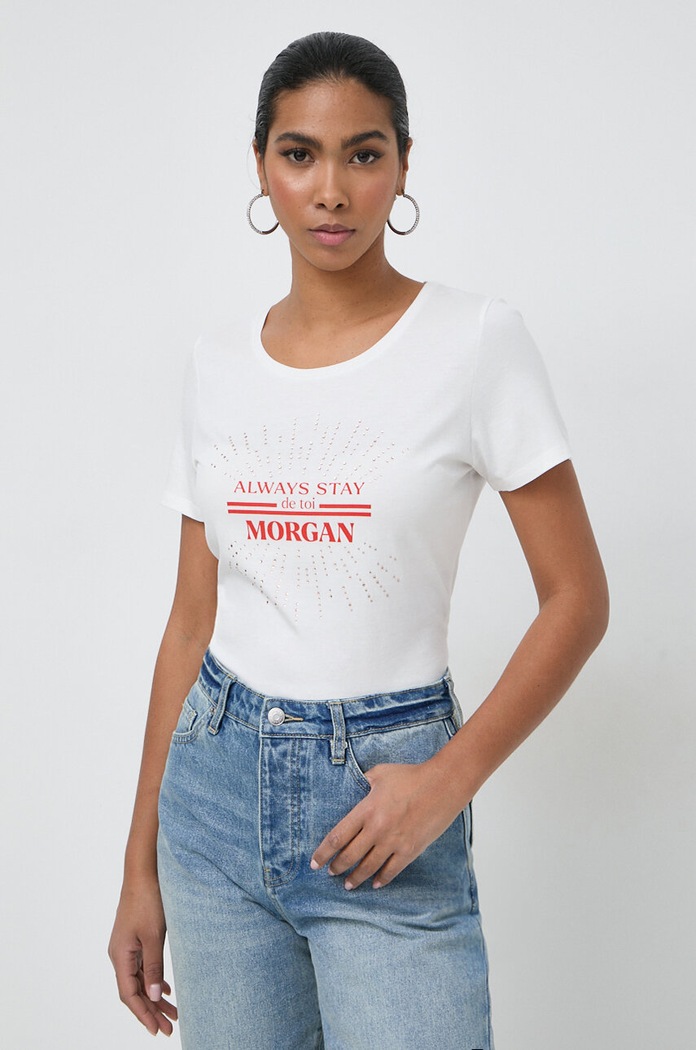 Tričko Morgan DANAE biela DANAE.OFF.WHITE