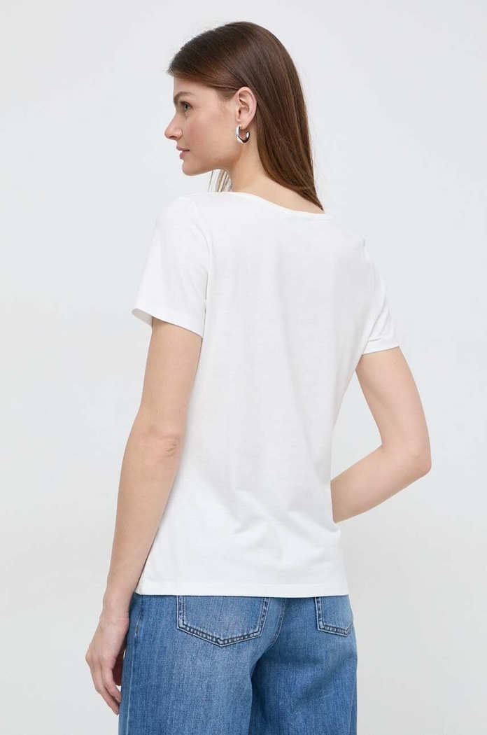 Ruházat Morgan t-shirt DONNA.OFF.WHITE/FUSHIA fehér