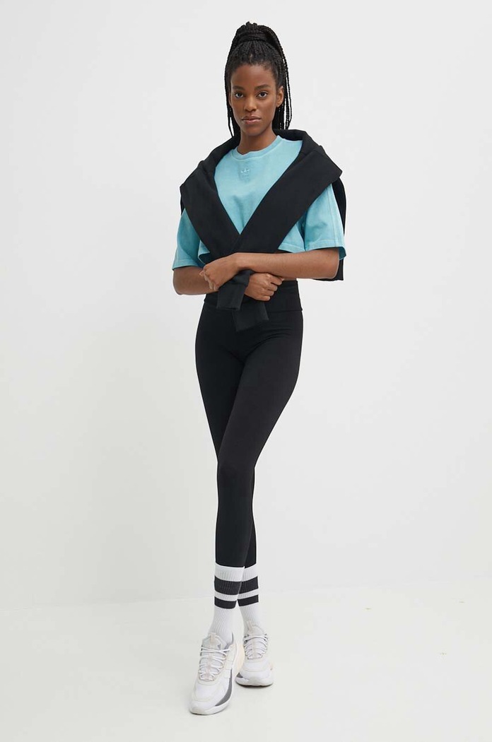Bavlněné tričko adidas Originals IR5994 modrá SS24