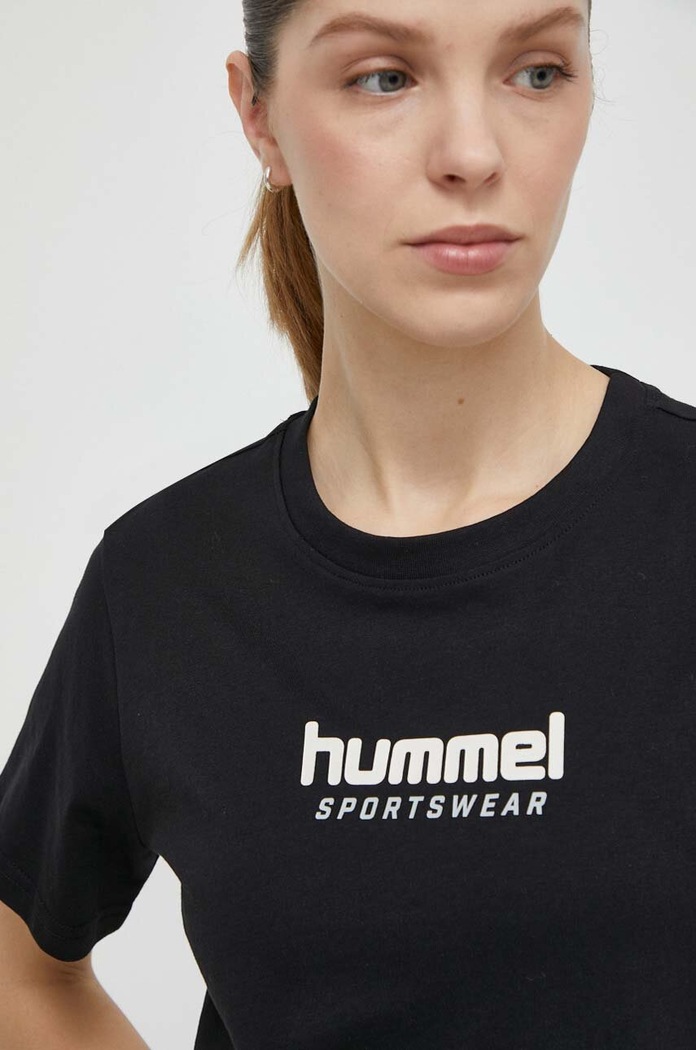 Bavlněné tričko Hummel černá 223945