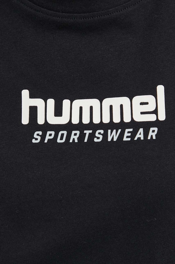 Bavlněné tričko Hummel 223945 černá