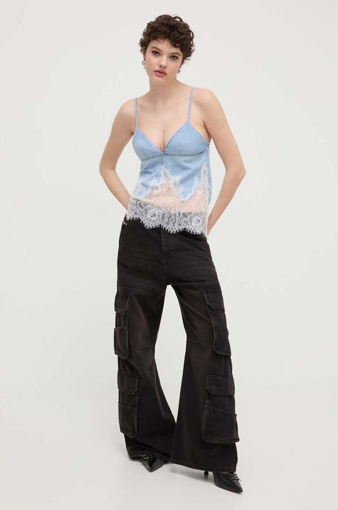 Diesel Džínový top Diesel DE-MONY-S TOP A12805.0JGAH modrá SS24