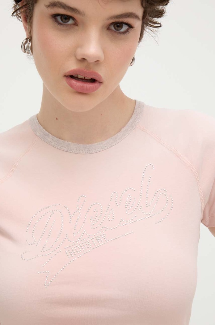 T-shirt T-VINCIE Diesel A12982.0KLAI różowy