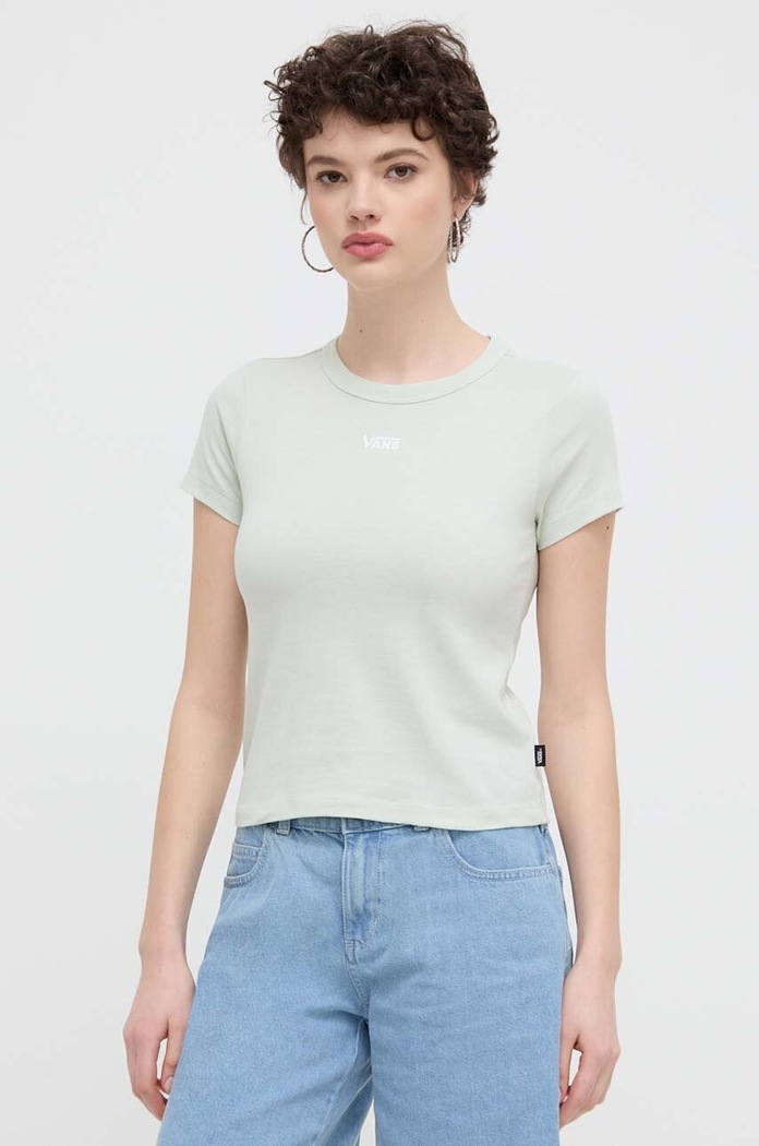 Vans tricou din bumbac verde VN000JDQCHF1