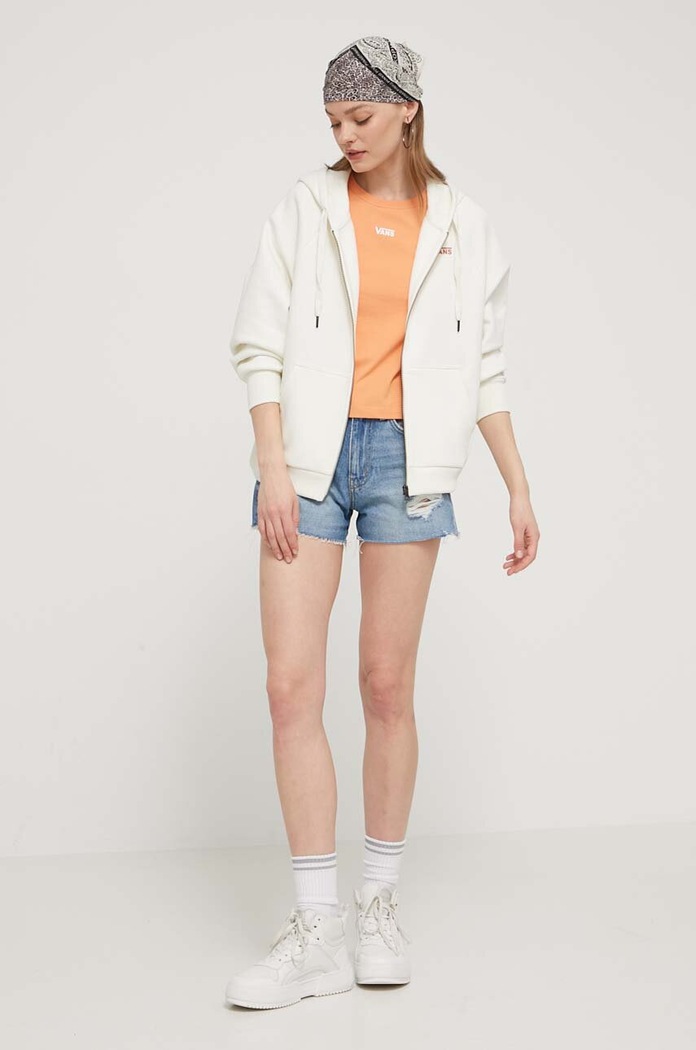 Bavlnené tričko Vans VN000JDQCR51 oranžová SS24