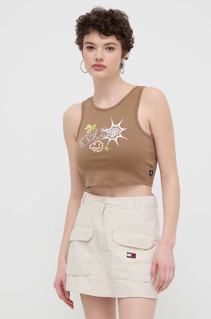 Vans top din bumbac maro VN000GJYYJ21