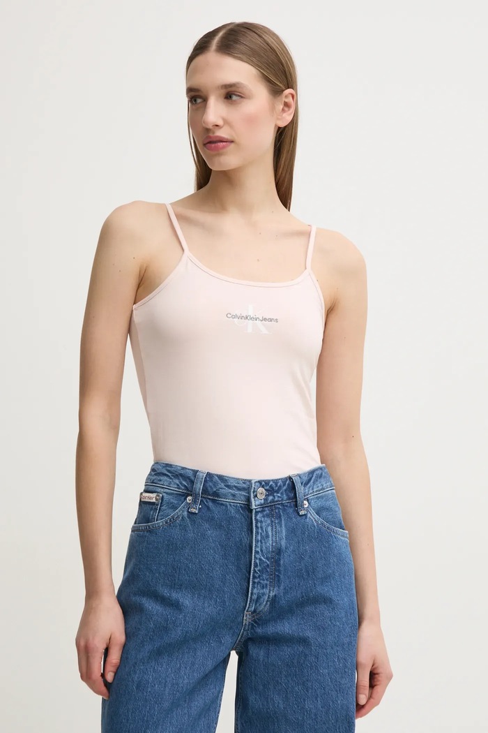 Top Calvin Klein Jeans ροζ J20J223105