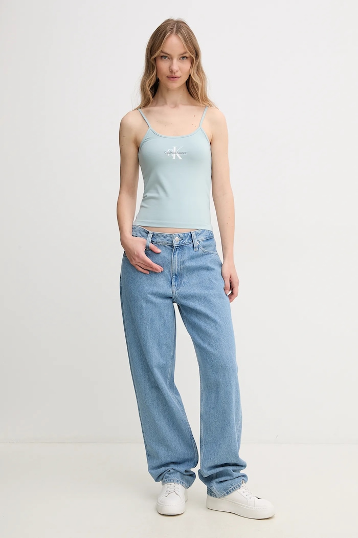 Топ Calvin Klein Jeans J20J223105 тюркоазен SS25