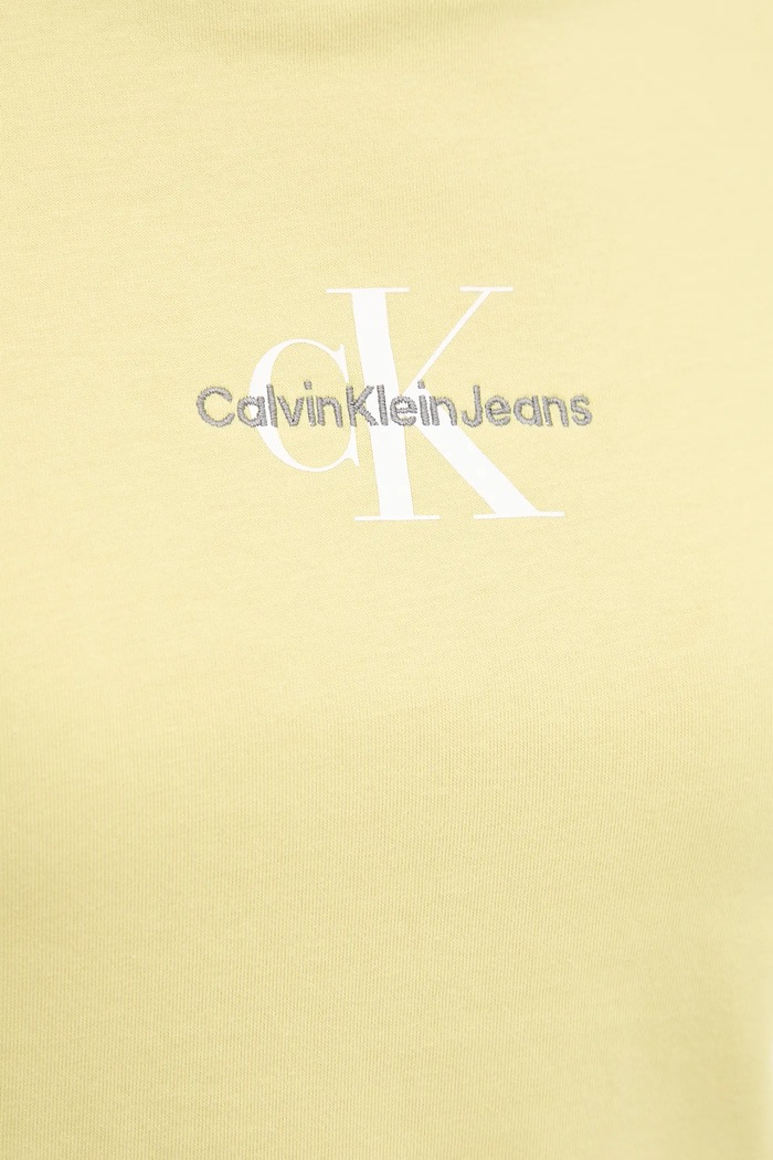 Bombažna kratka majica Calvin Klein Jeans J20J223113 rumena