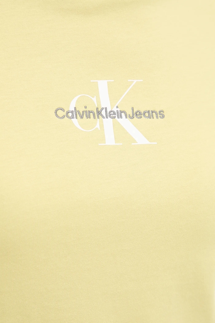 Bombažna kratka majica Calvin Klein Jeans J20J223113 rumena