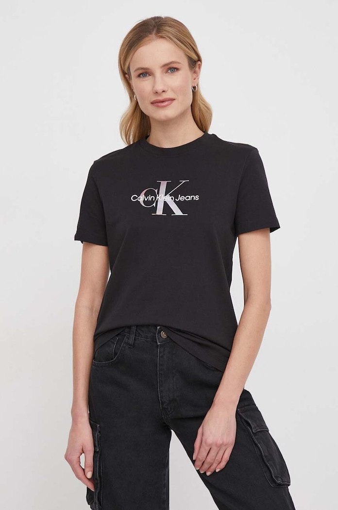 Calvin Klein Jeans t-shirt bawełniany nadruk czarny J20J223264