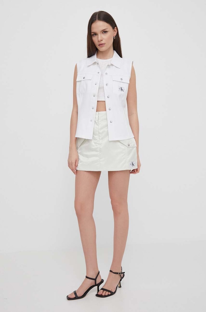 Calvin Klein Jeans koszula J20J223390 biały SS24