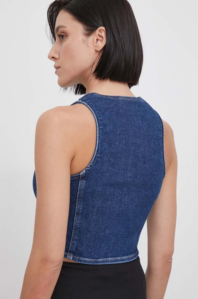 Ρούχα Calvin Klein Jeans Τζιν τοπ Calvin Klein Jeans J20J222799 σκούρο μπλε
