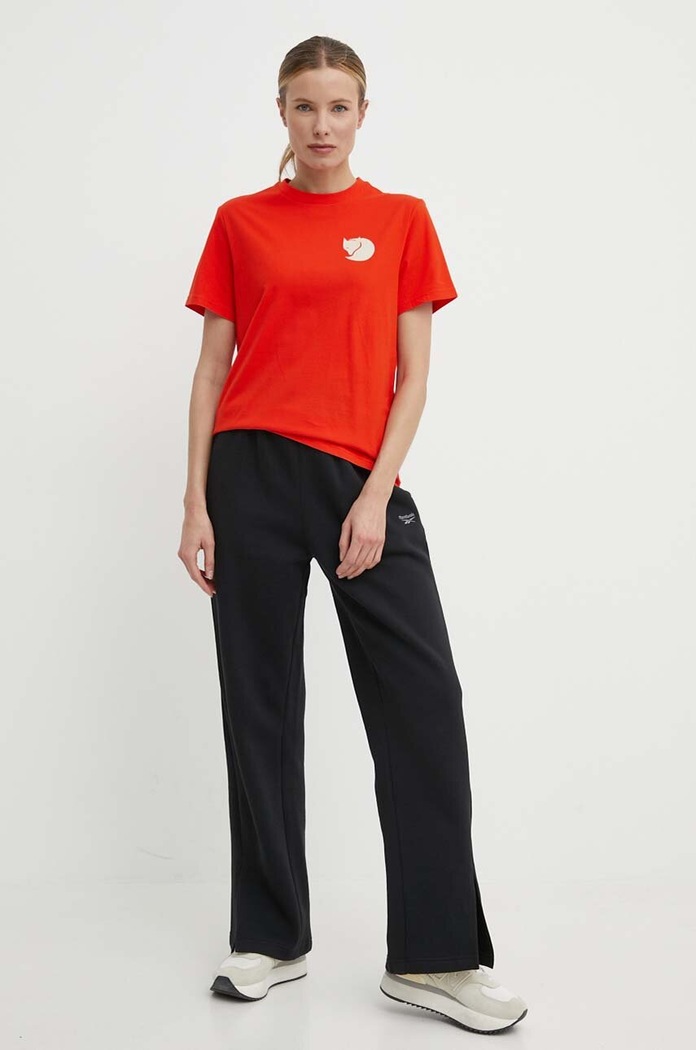 Тениска Fjallraven Walk With Nature F14600171.214 оранжев SS24