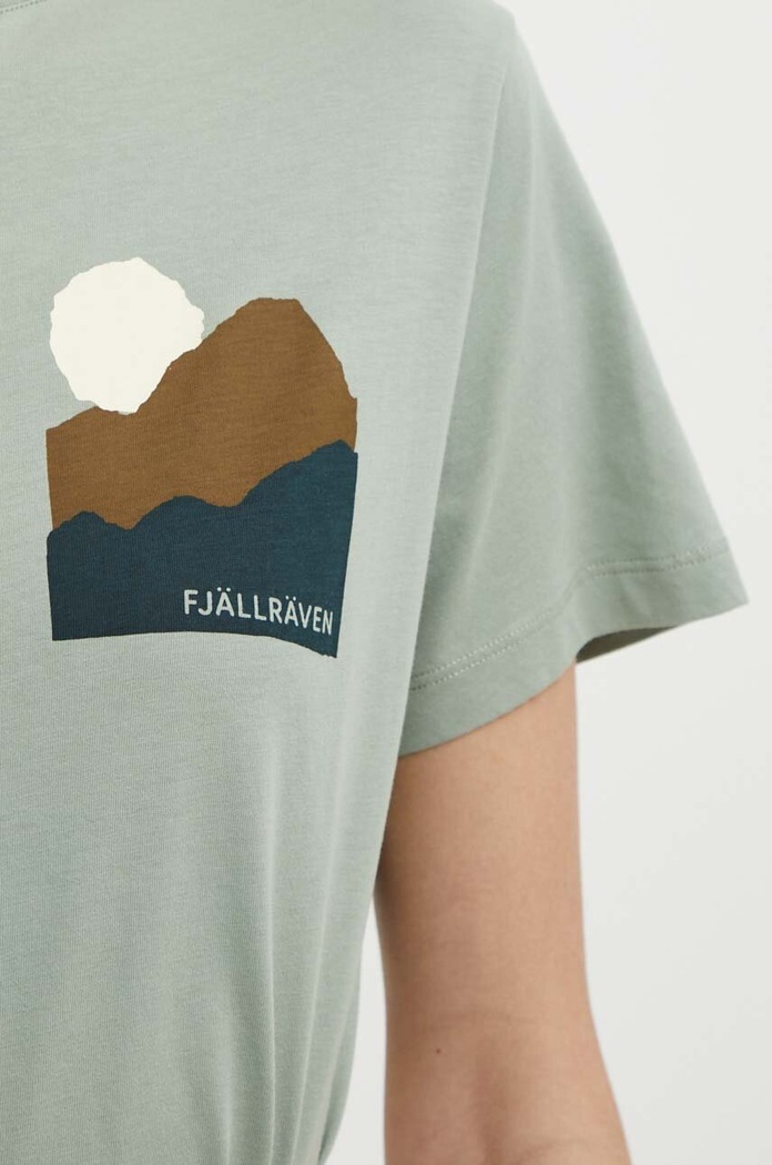 Fjallraven t-shirt bawełniany Nature T-shirt F84787.516 zielony