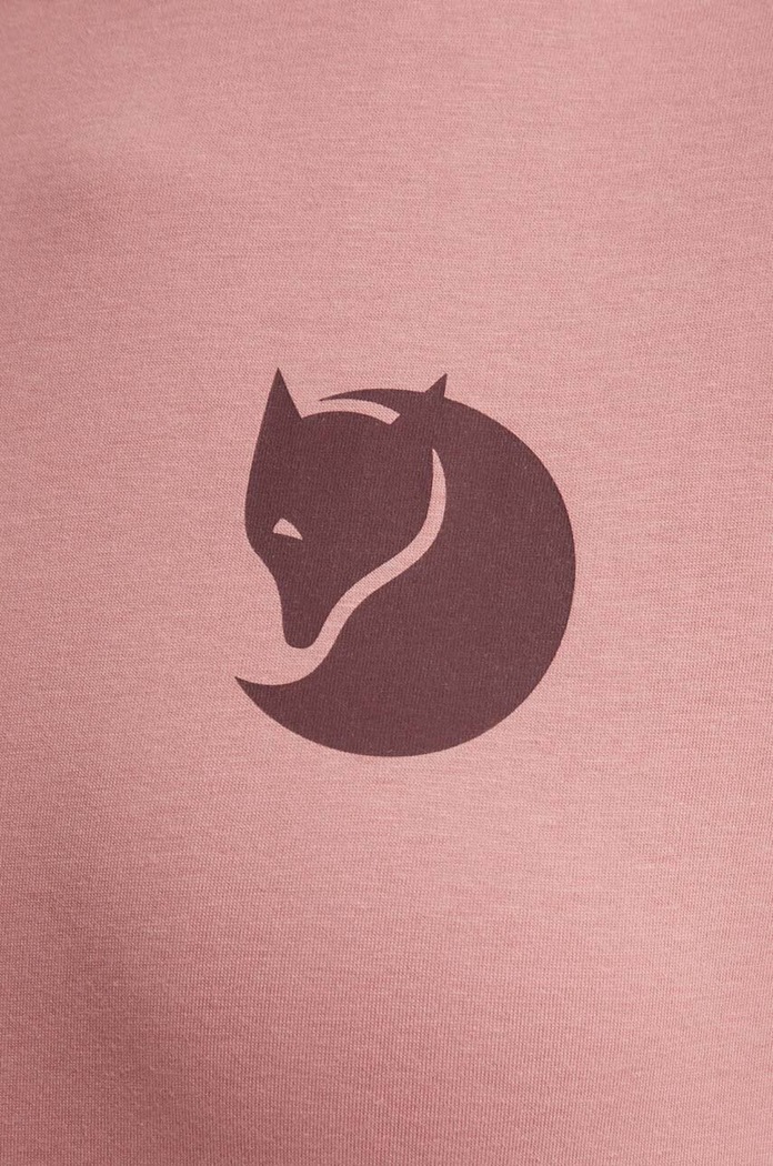 Fjallraven t-shirt Fox Boxy Logo F87153.300 rózsaszín