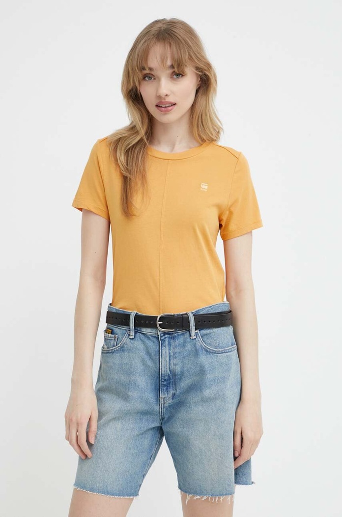 G-Star t-shirt bawełniany bawełna pomarańczowy D24499.4107