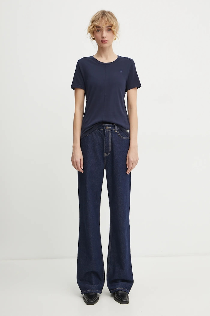 G-Star t-shirt bawełniany D24499.4107 granatowy AW24