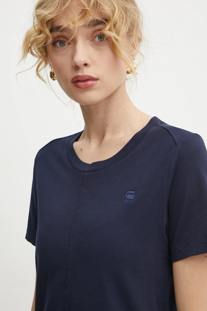 G-Star t-shirt bawełniany granatowy D24499.4107