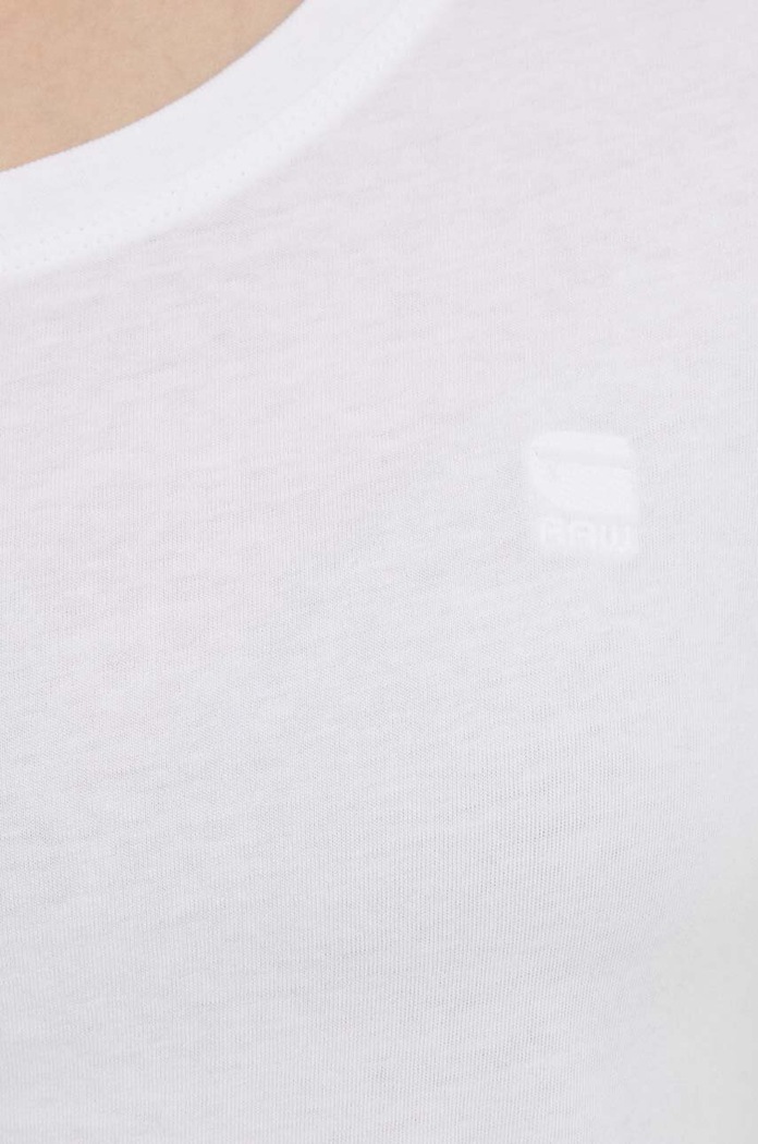 Памучна тениска G-Star Raw Eyben slim v t 2.0 D24533.4107 бял