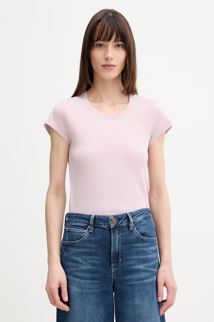 Bavlnené tričko G-Star Raw slim ružová D24533.4107
