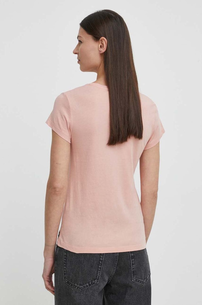 Одежда Хлопковая футболка G-Star Raw Eyben slim v t 2.0 D24533.4107 розовый