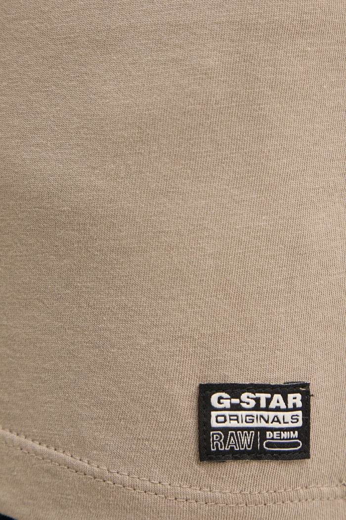 G-Star Raw t-shirt bawełniany Eyben slim v t 2.0 beżowy D24533.4107