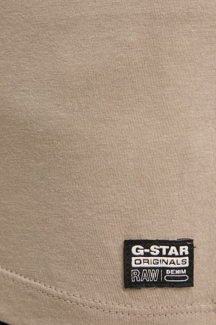 G-Star Raw t-shirt bawełniany Eyben slim v t 2.0 beżowy D24533.4107