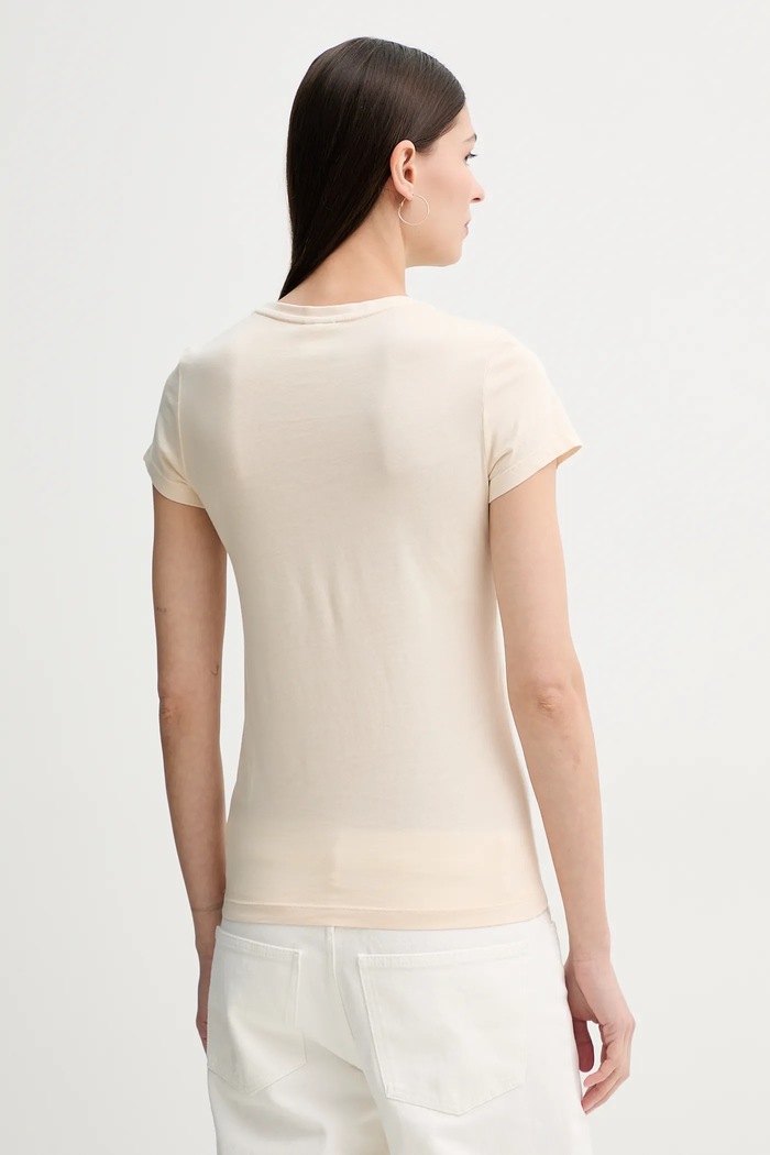 Oblečenie G-Star tričko dámske bavlnené Overdyed eyben slim v t 2.0 D24533.B059 béžová