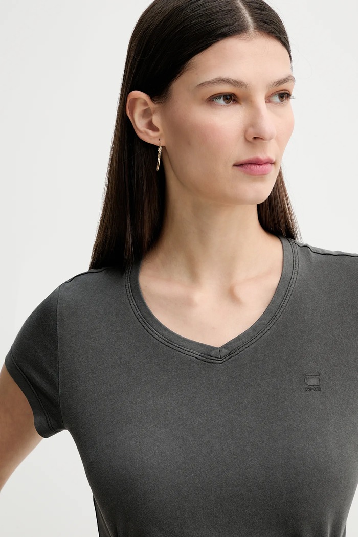 G-Star tričko dámske bavlnené Overdyed eyben slim v t 2.0 sivá D24533.B059