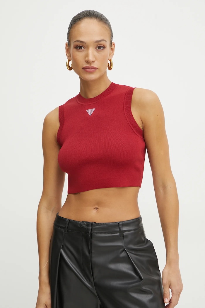 Top Guess ALEXIA hladký červená W4GZ34.Z3F40