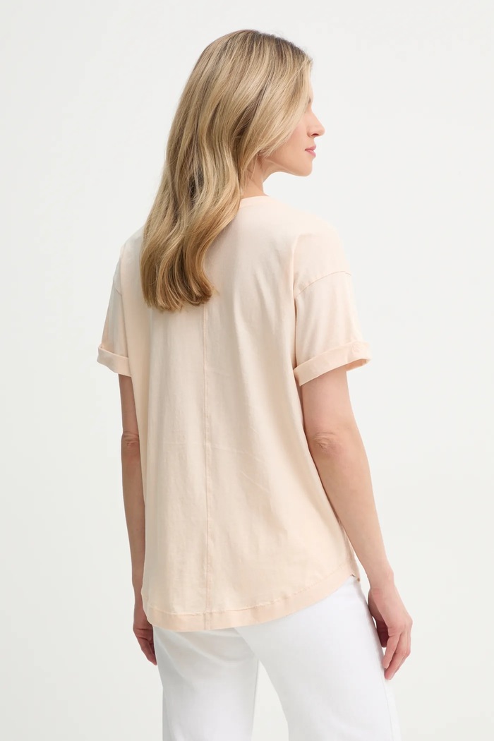 Ρούχα Βαμβακερό μπλουζάκι G-Star Core turtle slim knit D24524.4107 μπεζ