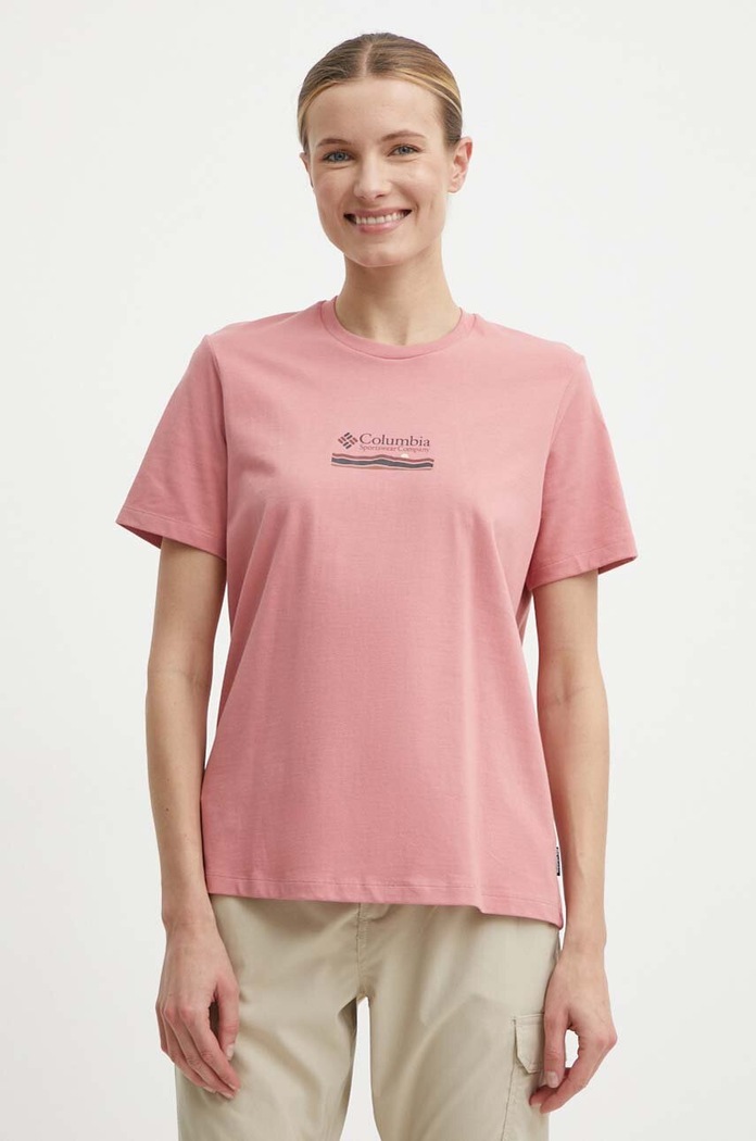 Βαμβακερό μπλουζάκι Columbia Boundless Beauty βαμβάκι ροζ 2036581