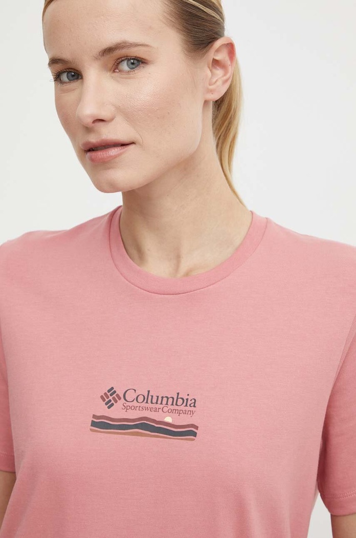 Ρούχα Βαμβακερό μπλουζάκι Columbia Boundless Beauty 2036581 ροζ