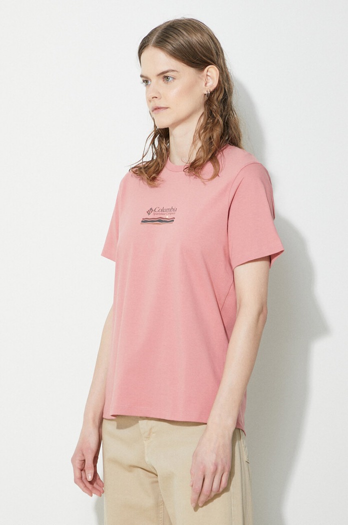 Βαμβακερό μπλουζάκι Columbia Boundless Beauty 2036581 ροζ