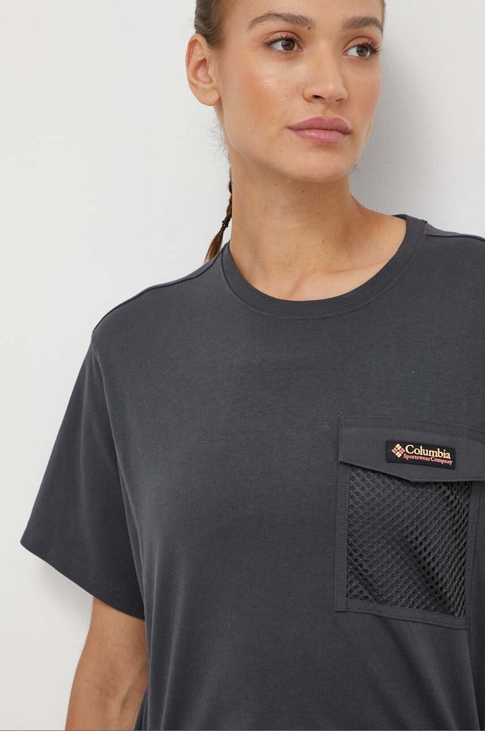 Columbia Tricou din bumbac Painted Peak gri 2074491