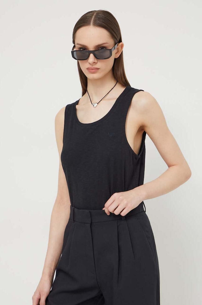 Top Superdry nášivka černá W6011849A.02A