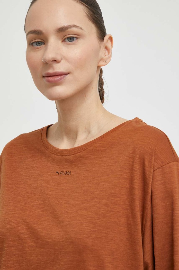 Puma tricou de antrenament uni maro 525115