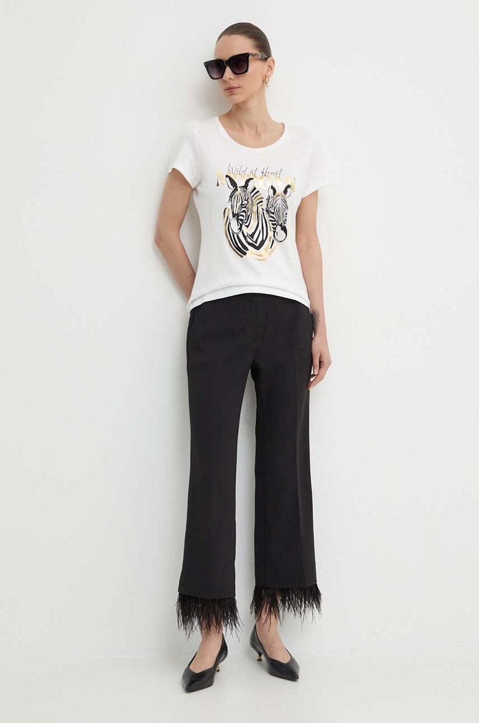 Tričko Morgan DHEART DHEART.OFF.WHITE béžová AW24